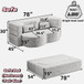 Convertible Foam-Filled Sleeper Sofa Bed With 2 Pillows