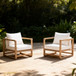 Outdoor Lounge Chair With Oversized Cushion Set For Patio