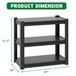 Stylish Metal rium Stand For 20 - 30 Gallon Tanks, 3 Tier Adjustable Shelf