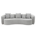 Barasa - Oversize Sofa With 5 Pillows - Gray