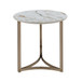 Zaidee - End Table - White / Champagne