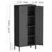 Modern Storage Cabinet With Adjustable Shelves, Magnetic Door Stopper