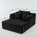 Chaise Lounge Chair Indoor, Oversized Upholstered Boneless Sofa Bed For Living Room - Black