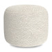Chantal - Round Pouf - White