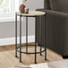 Round Accent Table For Living Room - Black