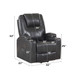 Recliner With Power Lift & Massage - Gunmetal