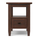 Warm Shaker - Narrow Side Table - Brown