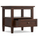 Warm Shaker - End Table With Smooth Drawer Storage - Brown