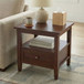 Warm Shaker - End Table With Smooth Drawer Storage - Brown