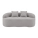 Curved Loveseat Sofa With Round Armrest