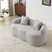 Curved Loveseat Sofa With Round Armrest
