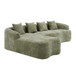 Modular L-Shape Sectional Sofa With Curved Chaise