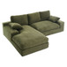 Compressed Sofa With 3 Back Cushions, 2 Throw Pillows