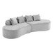 Modern Curved Sofa With Pillows