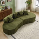 Modern Curved Sofa With Pillows
