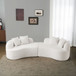 Curved 4 Seater Full Compression Sponge Sofa