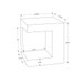 Contemporary Square Accent Table Indoor / Outdoor