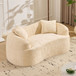 Curved 2 Person Compress Sofa With Armrests, Includes Pillows