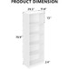 5 Tier Bookshelf Storage Cabinet With Anti-Tip Kit