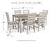 Skempton - Dining Room Table Set (Set of 7) - White
