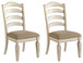 Realyn - Dining UPH Side Chair (Set of 2) - Ladderback - Chipped White