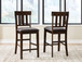 Haddigan - Upholstered Barstool (Set of 2) - Dark Brown