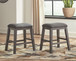 Caitbrook - Upholstered Stool (Set of 2) - Gray
