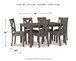 Caitbrook - RECT DRM Table Set (Set of 7) - Gray