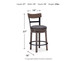 Caitbrook - UPH Swivel Barstool  - Gray