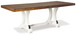 Valebeck - Rectangular Dining Room Table - White / Brown