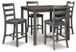 Bridson - Square Counter TBL Set (Set of 5) - Gray