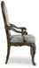 Maylee - Dining Upholstered Arm Chair (Set of 2) - Dark Brown