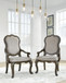 Maylee - Dining Upholstered Arm Chair (Set of 2) - Dark Brown