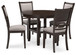 Langwest - Dining Room Table Set (Set of 5) - Brown