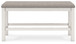 Robbinsdale - Dbl Counter Height Upholstered Dining Bench - Antique White