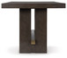 Burkhaus - Rectangular Dining Room Counter Table - Dark Brown