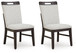 Neymorton - Dining Upholstered Side Chair (Set of 2) - Light Gray / Brown