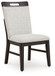 Neymorton - Dining Upholstered Side Chair (Set of 2) - Light Gray / Brown