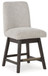 Burkhaus - Upholstered Swivel Barstool (Set of 2) - Beige / Dark Brown