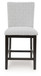 Neymorton - Upholstered Barstool (Set of 2) - Dark Grayish Brown