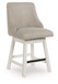 Robbinsdale - Upholstered Swivel Curved Back Barstool (Set of 2) - Antique White