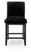 Mervannie - Upholstered Barstool (Set of 2) - Black