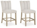 Larawyn - Upholstered Barstool (Set of 2) - Bisque
