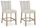 Larawyn - Upholstered Barstool (Set of 2) - Bisque