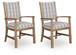 Ridgester - Dining Upholstered Arm Chair (Set of 2) - Light Brown