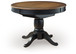 Clorazi - Oval Dining Room Butterfly Extension Table - Black / Brown