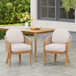 Grotta - Outdoor Dining Arm Chair (Set of 2) - Teak / Beige
