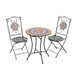 Lambert - Outdoor Chat Set - Black / Red