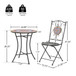 Lambert - Outdoor Chat Set - Black / Red