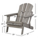 Oversize Outdoor Folding Adirondack Chair - Gray